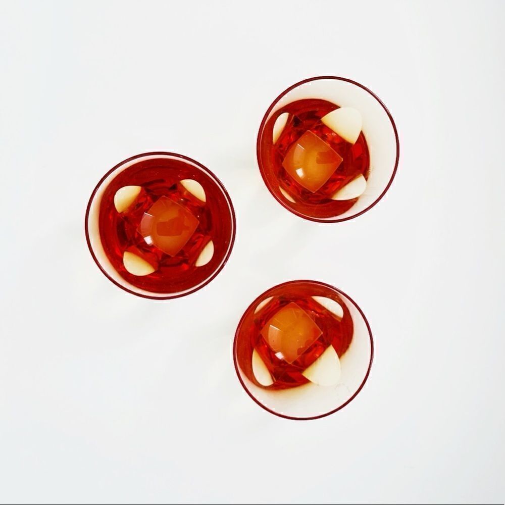 Vintage Mid Century Amber Shot Glasses​ - Picture 9 of 10